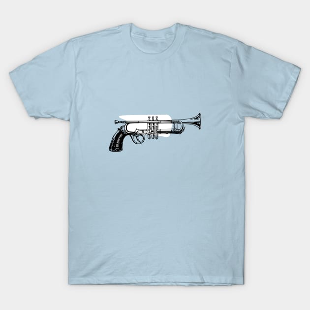 Trumpet Gun T-Shirt by ringdingofficial